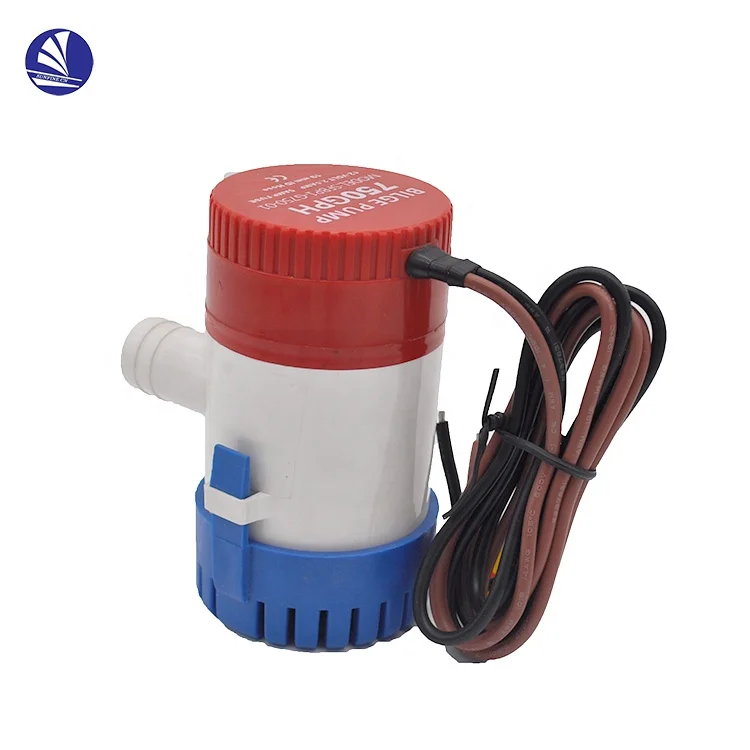 Автоматический погружной откачивающий водяной насос, 12 В/24 В 750 Гал/ч, с Поплавковым переключателем, Электрический погружной насос