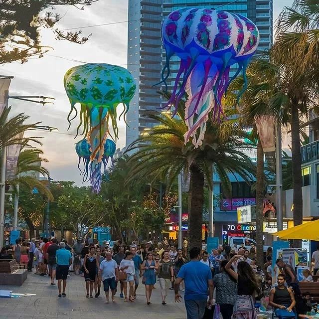 Music festival decoration inflatable jellyfish hanging decoration parade event ideas