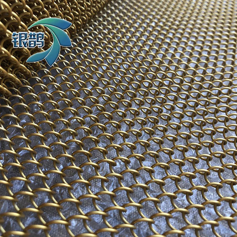 Spiral metal coil drapery is used for exhibition hall decoration