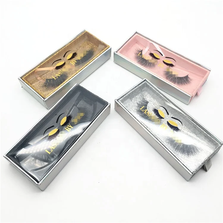 New design Private label cruelty free clear band mink lash  eyelashes packaging box