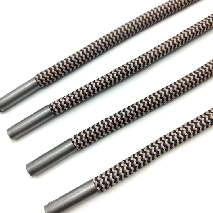 OEM colored metal ends pull-over custom hoodie string round drawcord