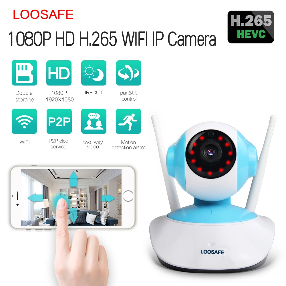 Новые 1080 P H.265 Беспроводная ip-камера Крытый Cloud Storage Wi-Fi камеры безопасности