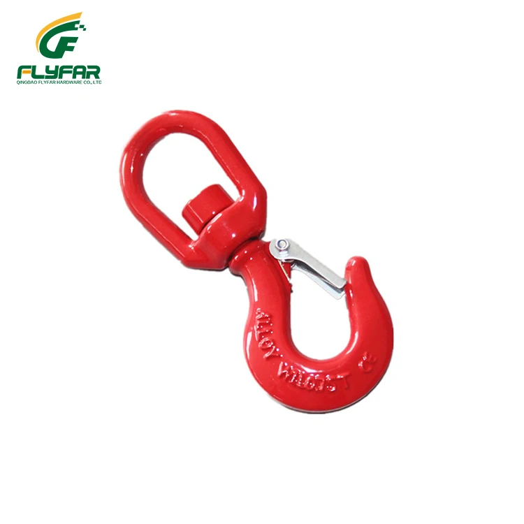 
Red Painted Carbon Steel sling Crane Lifting Hoist swivel hook 