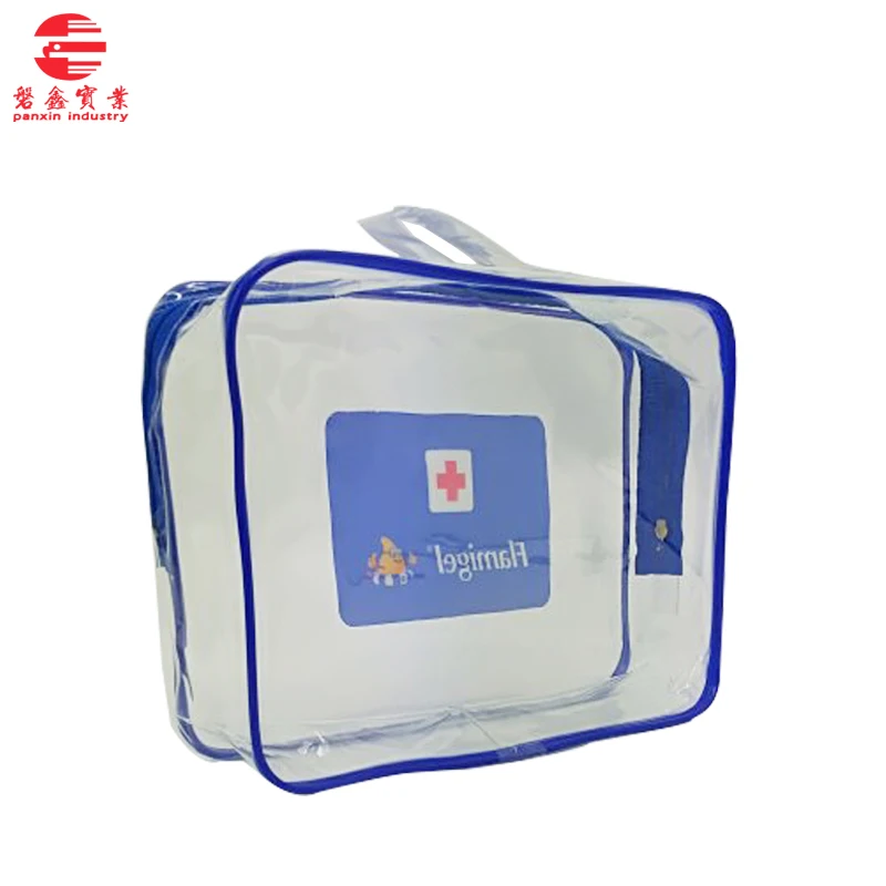 Zip Lock Bag for Medical First Aid Kit Transparent Slider Frosted Plastic Slider PVC Gravure Printing Suit Gift Promotion 1000