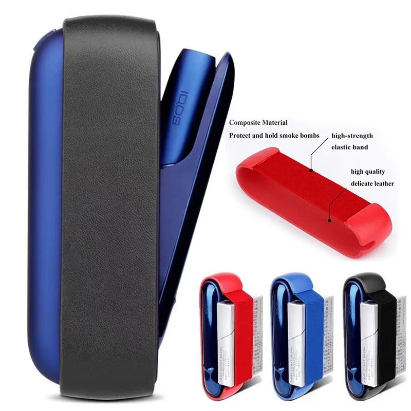 
multi color PU Leather Storage Clip Protective Cover for use with IQOS 3.0 Portable Cases red blue black wholesale 