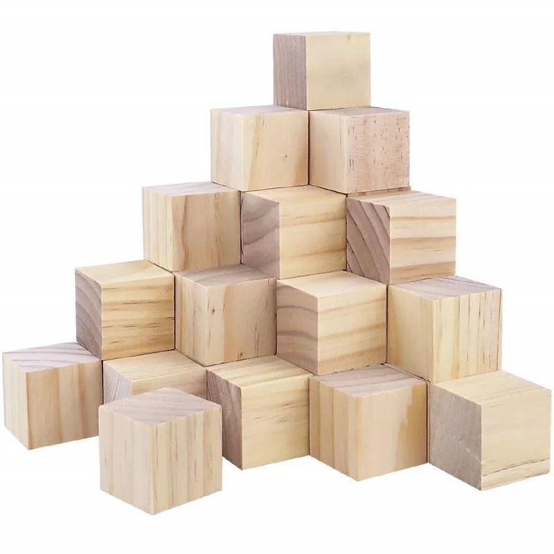 
Custom Unfinished Real Wooden Cubes Square Blocks With Cheap Price 