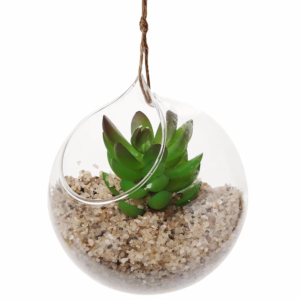 hot sale mouth blown glass with round bottom terrarium fish flower vase
