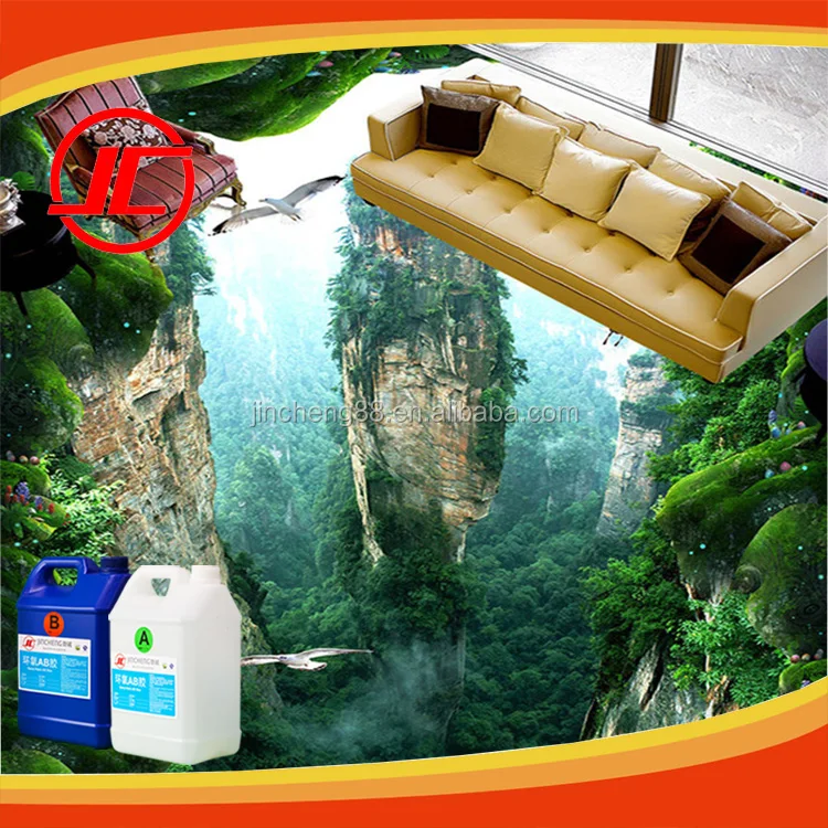 
Crystal Clear Dome Epoxy Resin and Hardner for 3D Flooring, Bathroom Floor ,Home Floor 