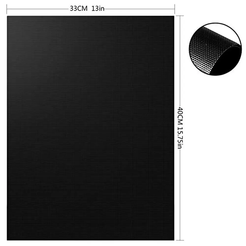 Black High Duty Use Gas Toaster Ovens Mat Reusable Oven Liner And Stove Burner Covers