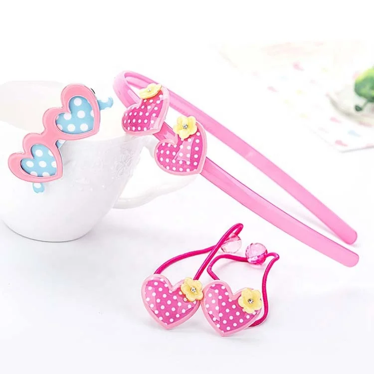  3 шт./компл. оптовая продажа с фабрики Детская повязка на голову для маленьких девочек акриловая кроличьими ушками набор заколок волос