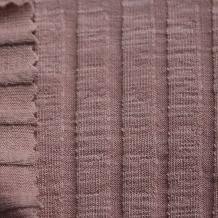 Красивая ткань из полиэстера и хлопка CVC 10x4, эластичная трикотажная ткань в рубчик для женщин