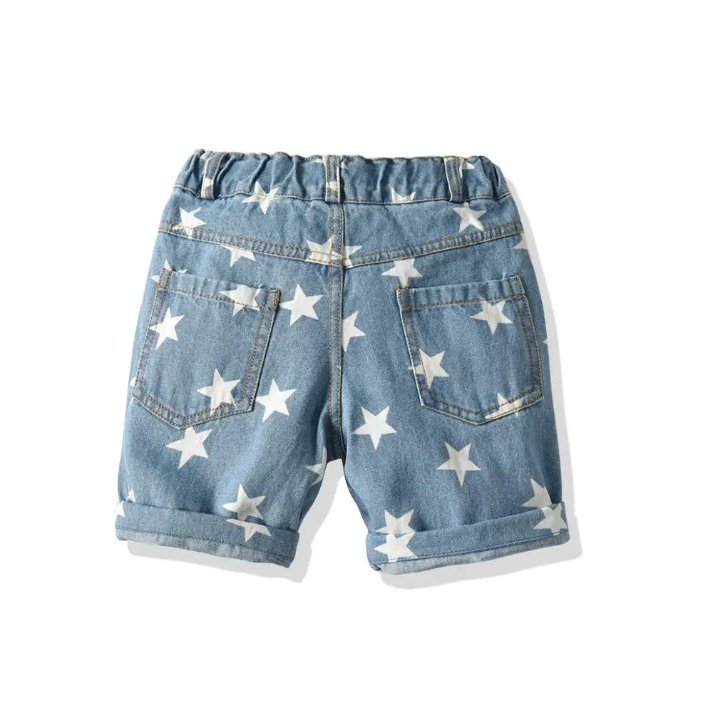 
2-7 years 2019 New Wholesale Summer Cotton Baby Boys high-waisted knit jean trousers 