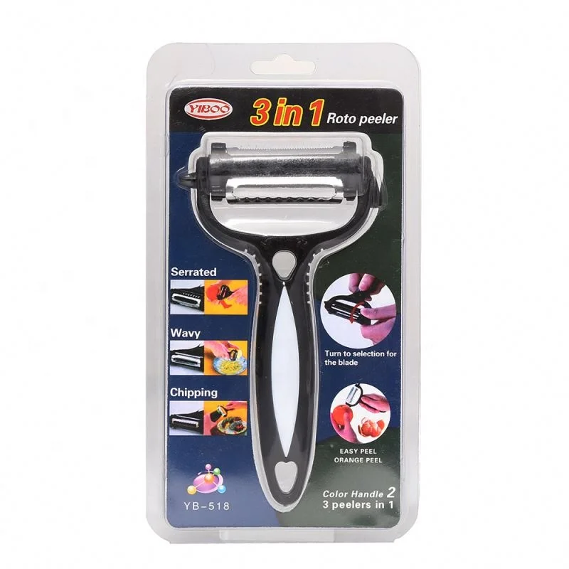 Привлекательный стиль домашнего использования Овощечистка кухонные инструменты 3 в 1 очистки фруктов и овощей