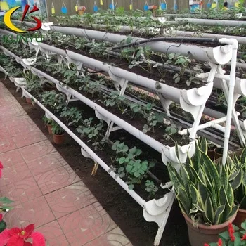 High quality Vertical Farm 100*50mm Pvc Nft hydroponic system for greenhouse seeding cultivation with pump