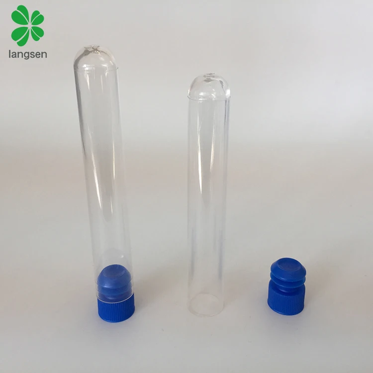 Plastic PS transparent celar 15ml test tubes with plug lids for education pharmaceutical laboratory use, diameter 15mm x 100mm