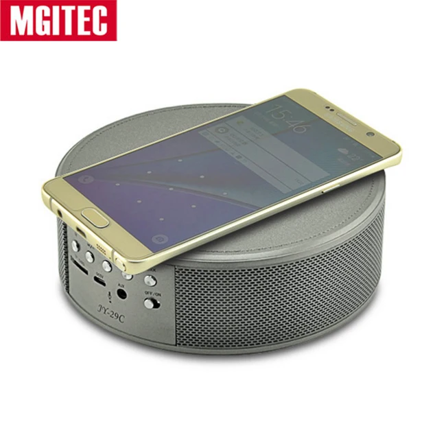 Новейший продукт 2018 Беспроводное зарядное устройство bluetooth динамик с будильником qi зарядка