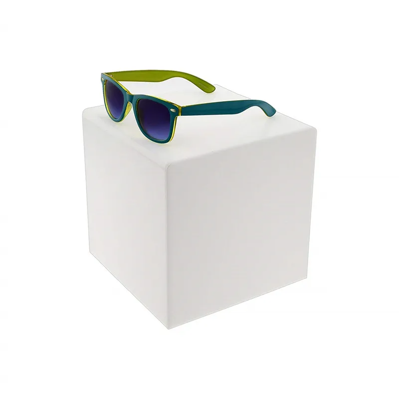 White Acrylic 5 Sided Jewelry Cube Riser Display Box