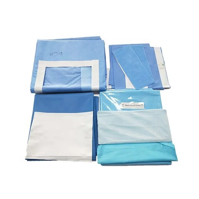 Surgical and operation sterile disposable surgical hip drape set