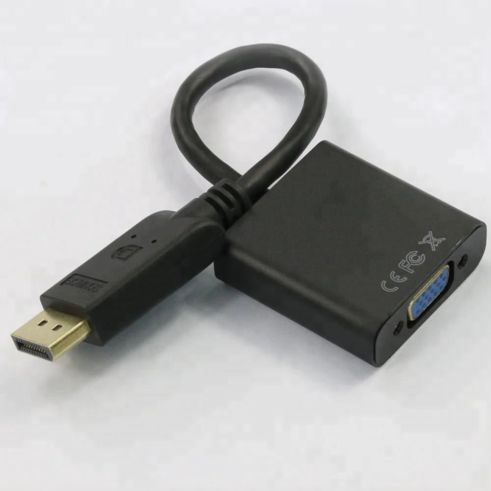 2018 мануфактура высокого разрешения 1080р displayport мужчина к женщине адаптер DP к VGA конвертер Кабель