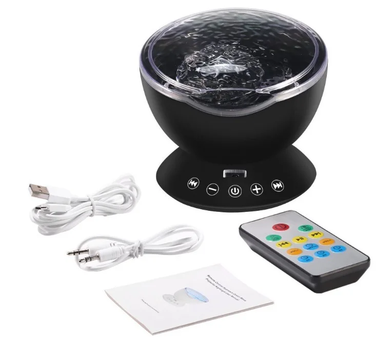 
Ocean wave night light projector remote control LED night light lighting 