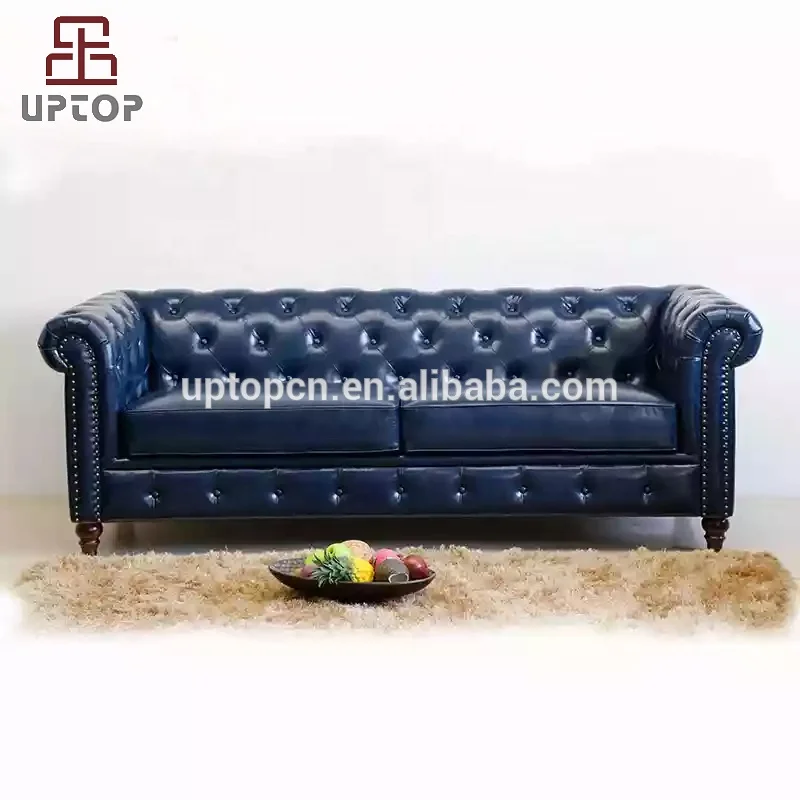 (SP-KS316) Customized modern leather chesterfield sofa factory price wholesale