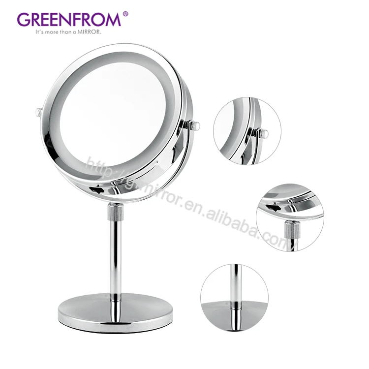 Горячая продажа многофункциональная увеличительное косметическое зеркало с подсветкой