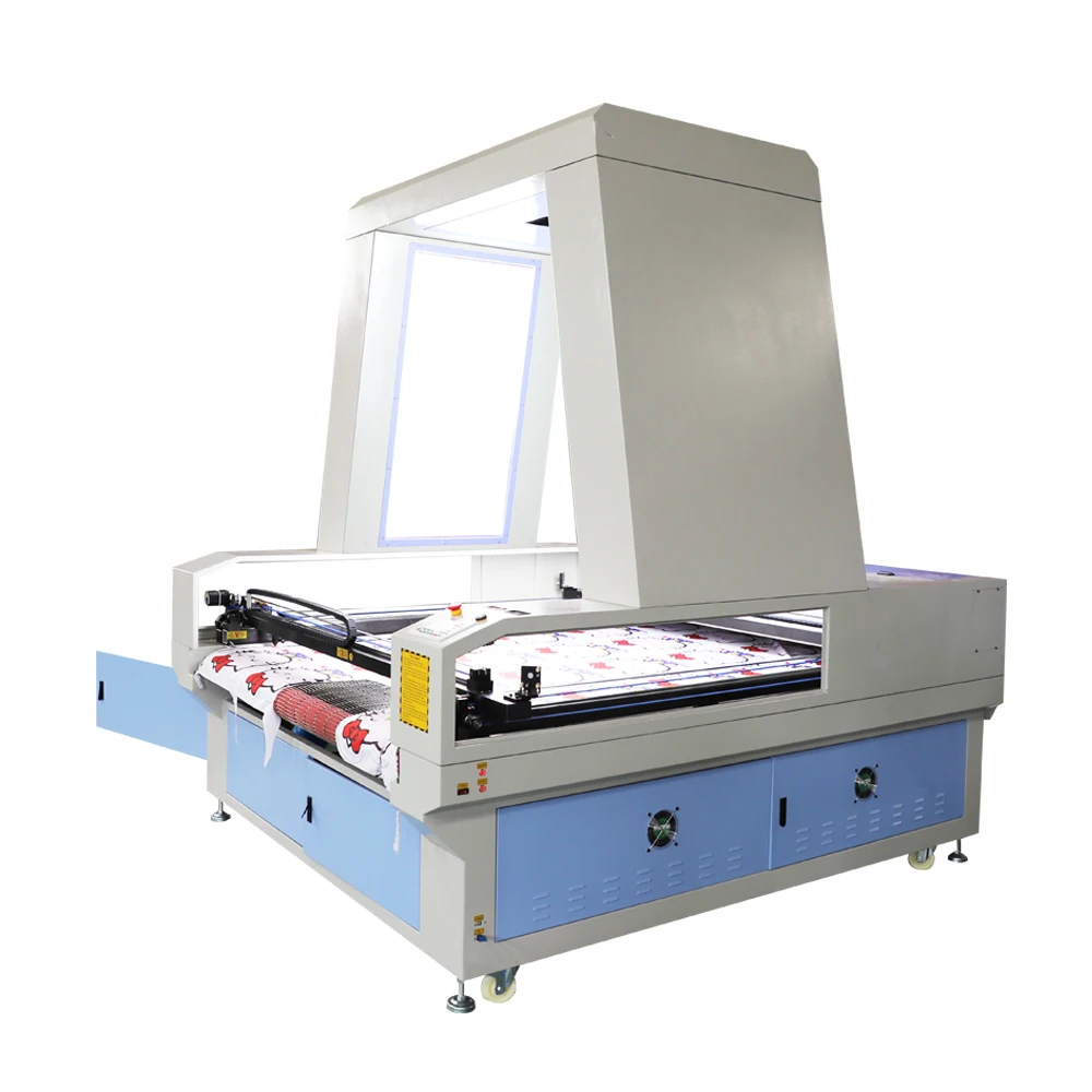 Auto Feeding of Fabric Rolls laser cutting machine 1610 / 1810 CCD camera