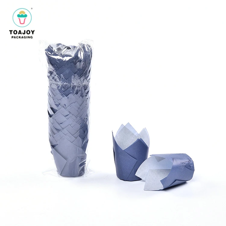 Biodegradable кекс случаи тюльпан формы кекс Лайнер газетная бумага выпечки чашки в Китае