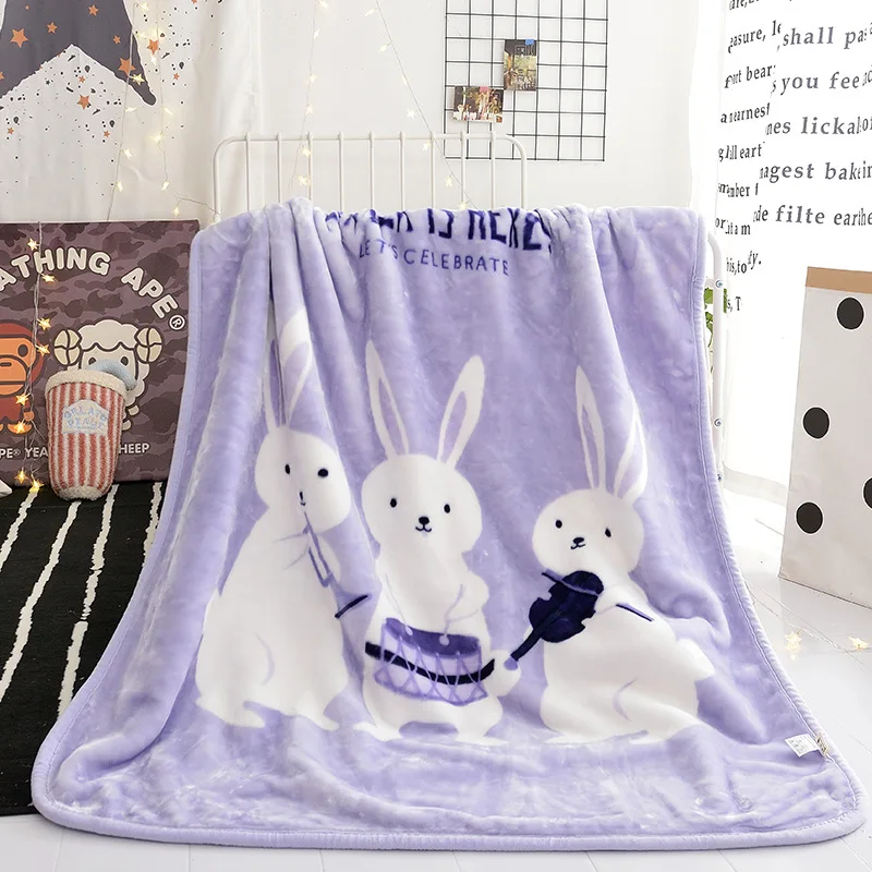 
Super soft thick double fleece flannel children baby blanket bed sheet set blanket 100% polyester 