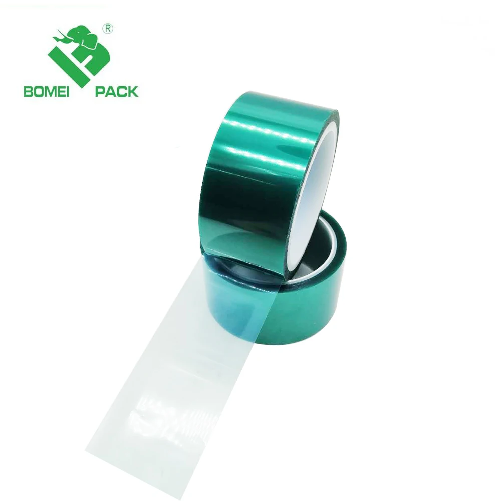 Зеленый ПЭТ клейкие ленты краски распыления маскирования полиэстер силиконовые клейкие ленты