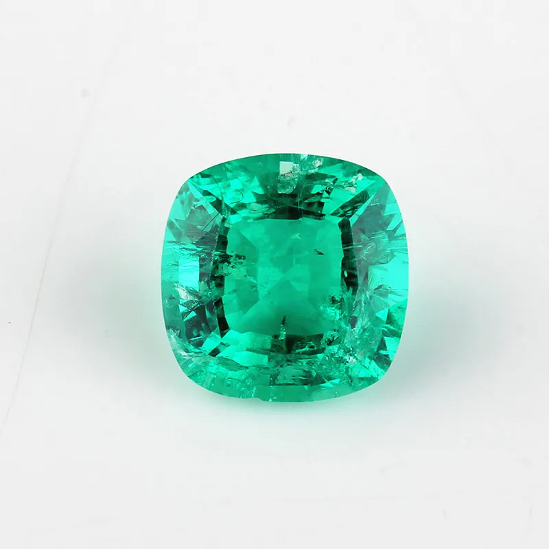 Hydrothermal  Emerald  cushion Colombia emerald synthetic  Emerald