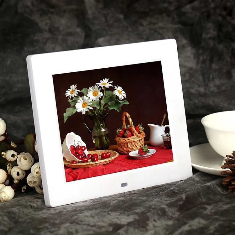 
OEM 8 inch download free mp3 mp4 digital photo frame with high resolution lcd player for gift 