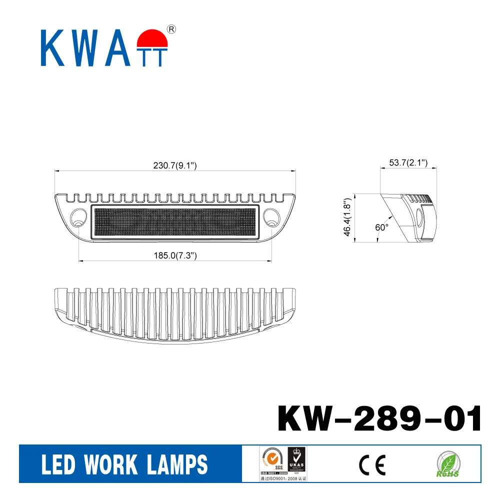 
E-Mark12V 24V Aluminum housing waterproof IP 67 led car door light LED Porch Light Bar for RV Truck Trailer Boat Marine 