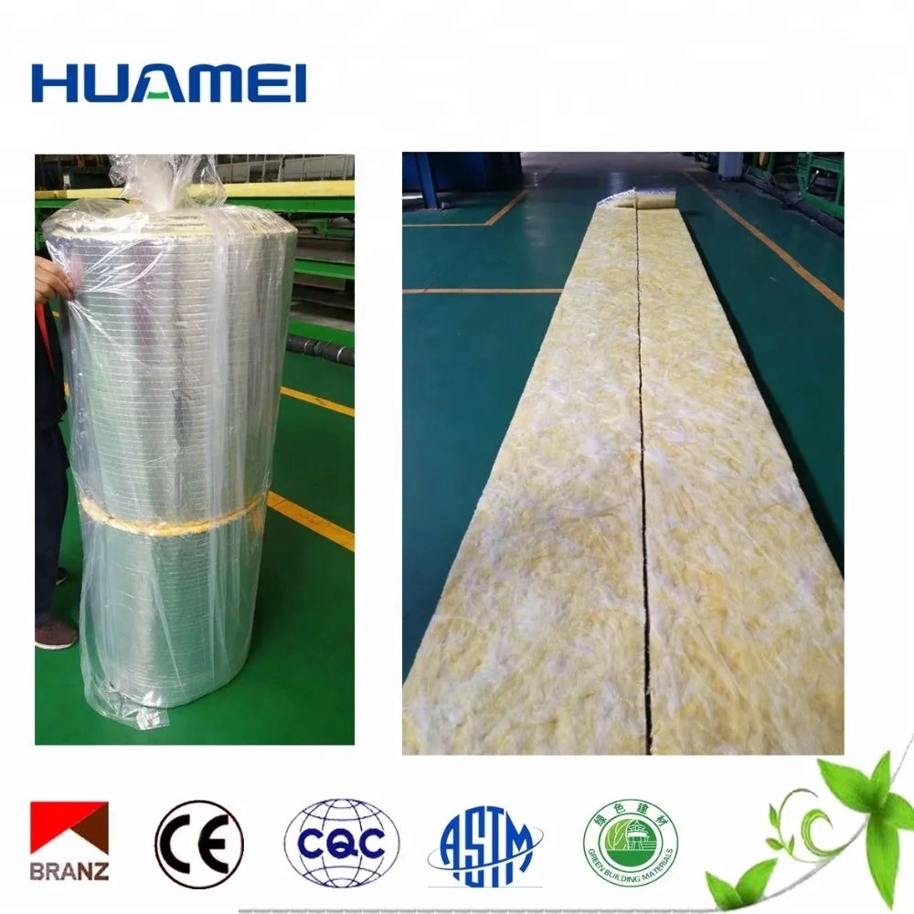 
FSK Aluminum Foil Thermal Insulation Fiber Glass Wool Roll 