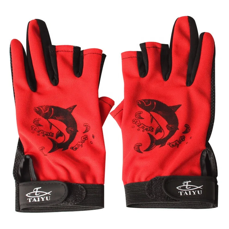 3 Colors Neoprene Fingerless Anti-Slip Comfortable Outdoor Sports Cool Fishing Gloves