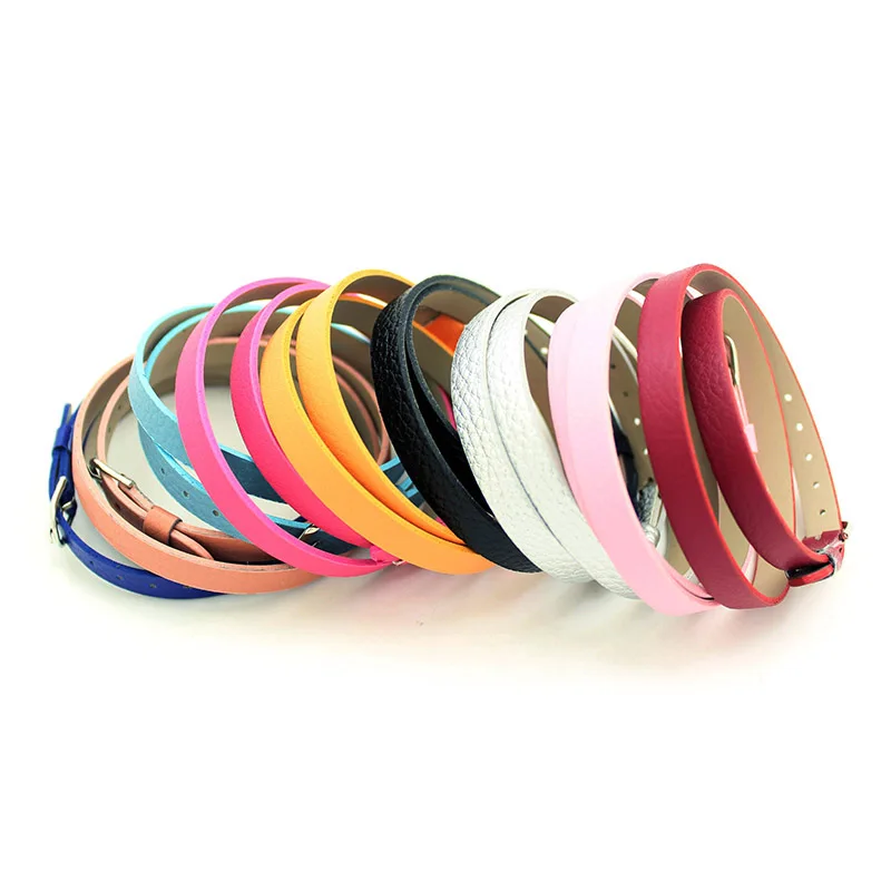 Wholesale 8mm Double Litchi PU Leather Bracelet DIY Personalized Wristband Fit Slide Letter Charm ,Accept Custom Bracelet