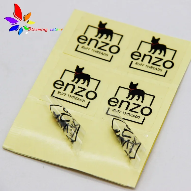 Custom printed clear transparent self adhesive label stickers