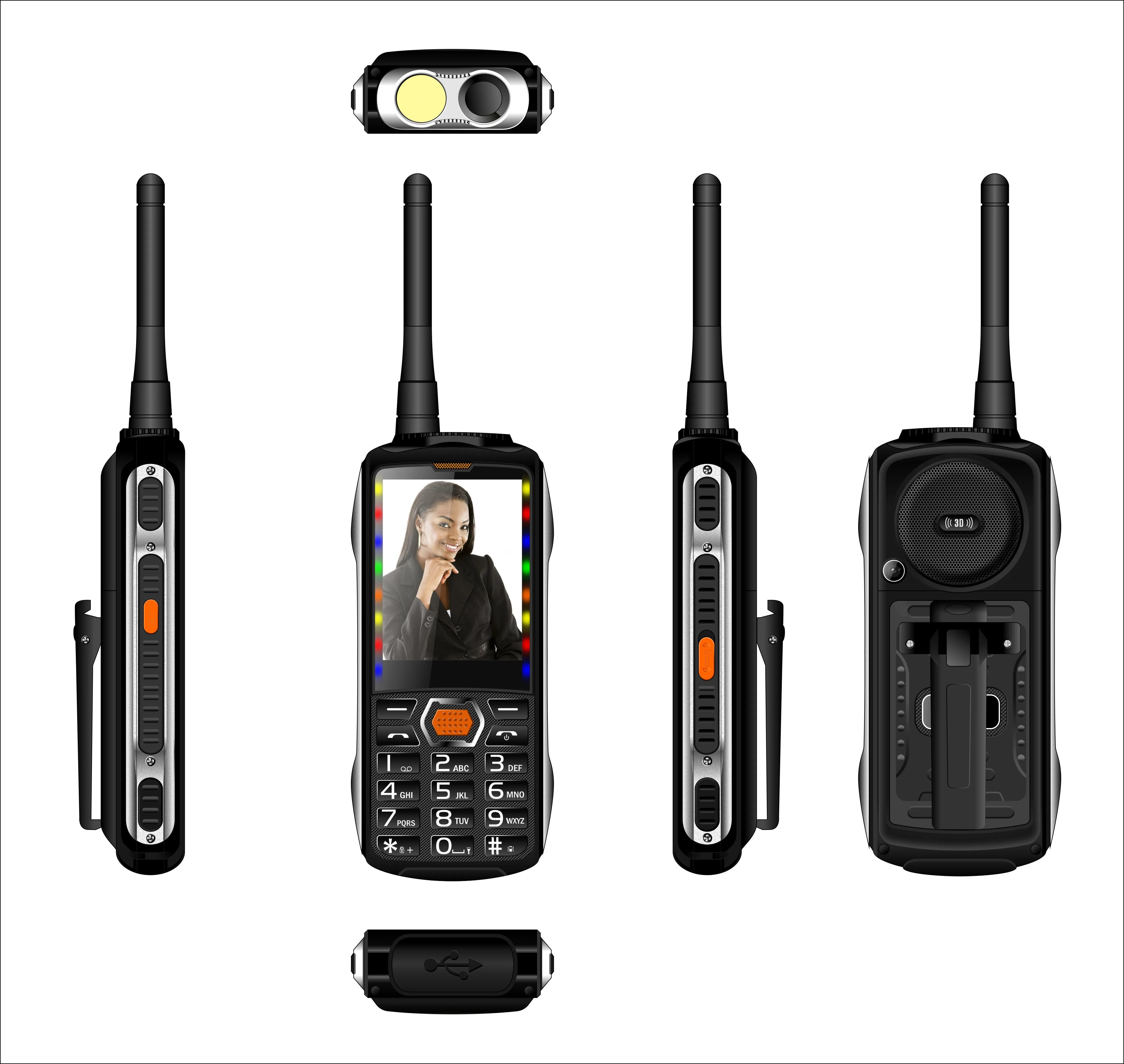 Low price OEM ODM custom logo MT6261D 2.4inch  1.77inch QVGA 128 x160 feature phones walkietalkie