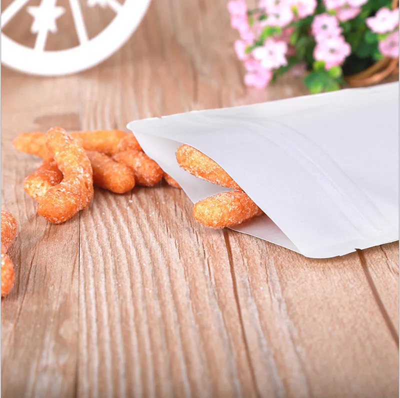 Yiwu Biodegradable Brown and white Kraft Paper Food Bag Stand Up Pouch Kraft Paper Doypack For Tea