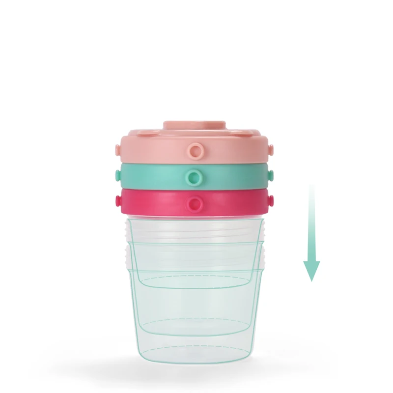 Food Grade Sealed leakproof Vacuum Baby Fresh Food Storage Container Silicone Lunch Box with Lid for Toddler Stackable Snack