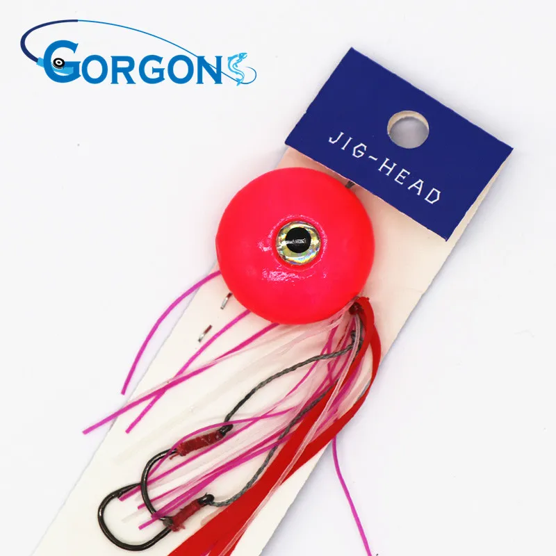 Gorgons high quality handmade 40g 60g 80g 100g 120g tai rubber slider snapper lure jig slider fishing lure snapper jig