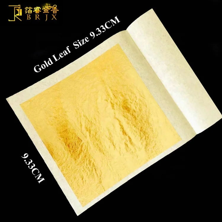 
100% genuine gold 24k edible gold leaf foil sheet food decoration 
