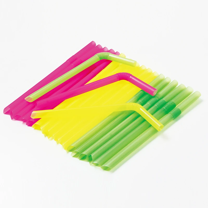 extra long jumbo mega multi coloured plastic drinking party straws