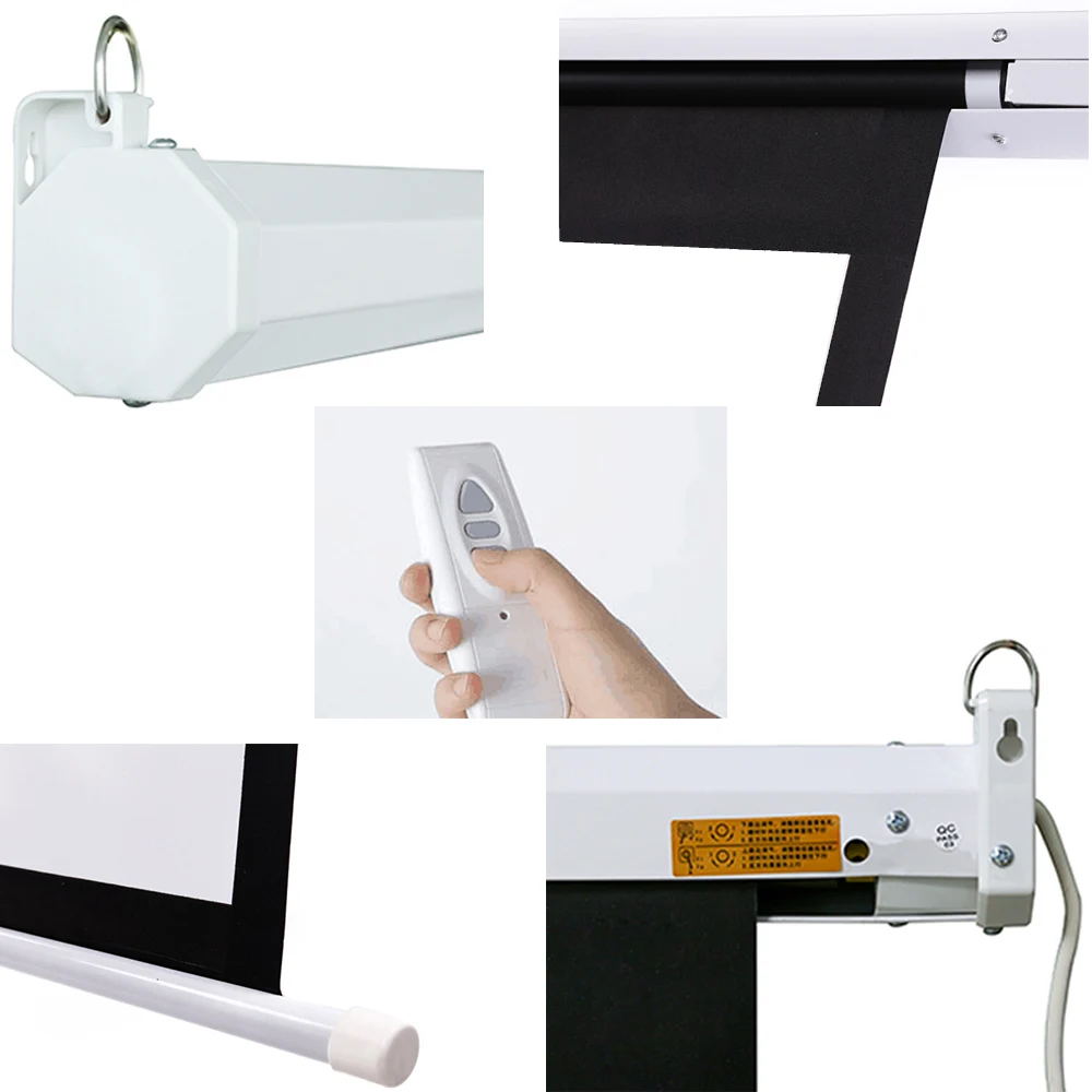 
150 inch Electric Motorized projector projection screen motor drop down RF remote control screen 