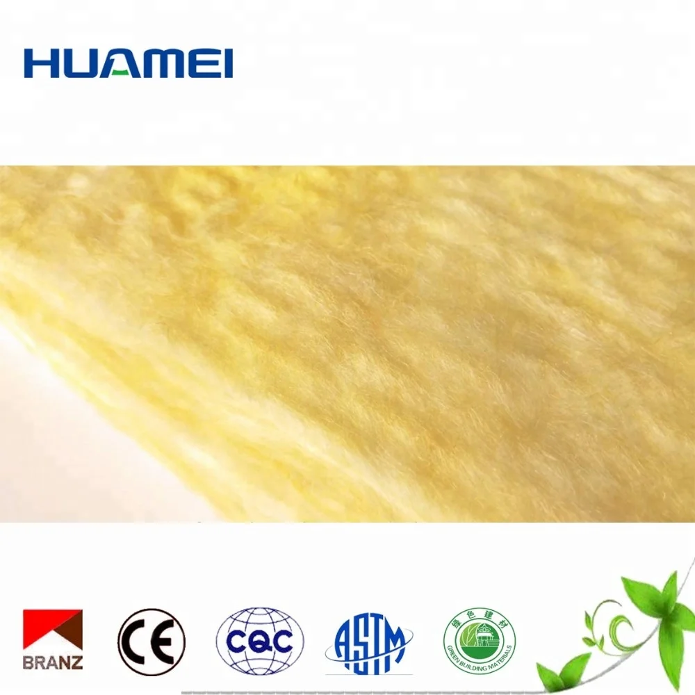 
Huamei Fiber Glass Wool Blanket Insulation For Prefab House Material 