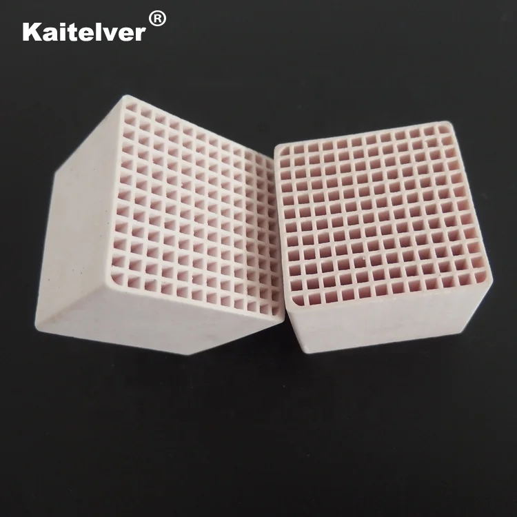 Cordierite, mullite, alumina porcelain honeycomb ceramic monolith thermal storage RTO/RCO