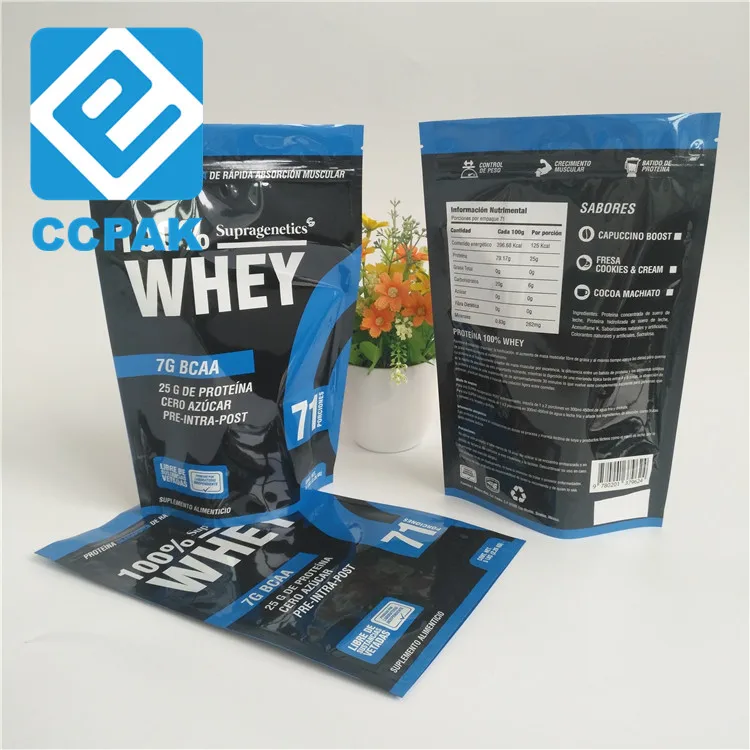 
Heat seal mylar bags Resealable zipper food packaging bags stand up pouch custom powder packaging plastic ba 