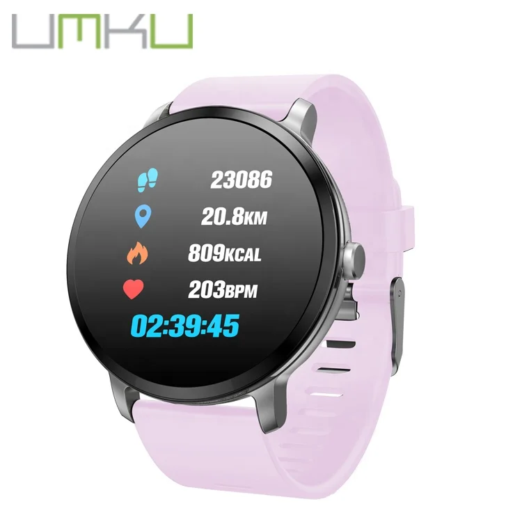 V11 touch screen BT4.0 waterproof ce rohs smart watch with GPS Running Fitness Tracker Heart Rate Monitor