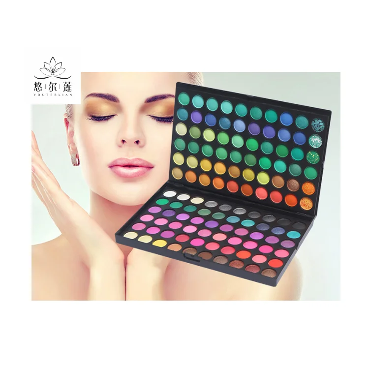 
rainbow eyeshadow palette private label nude pigment powder 120-color makeup primer neon eyeshadow 