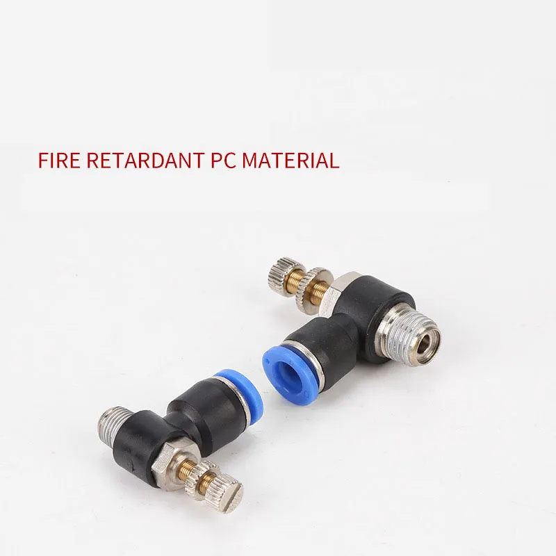
SL4-M5 Pneumatic throttle valve air speed regulating valve quick connect hose fittings throttle check valve 